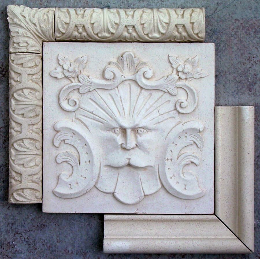Small Medium and Long Green Man tiles